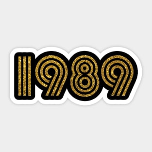 1989 Birth Year Glitter Effect Sticker